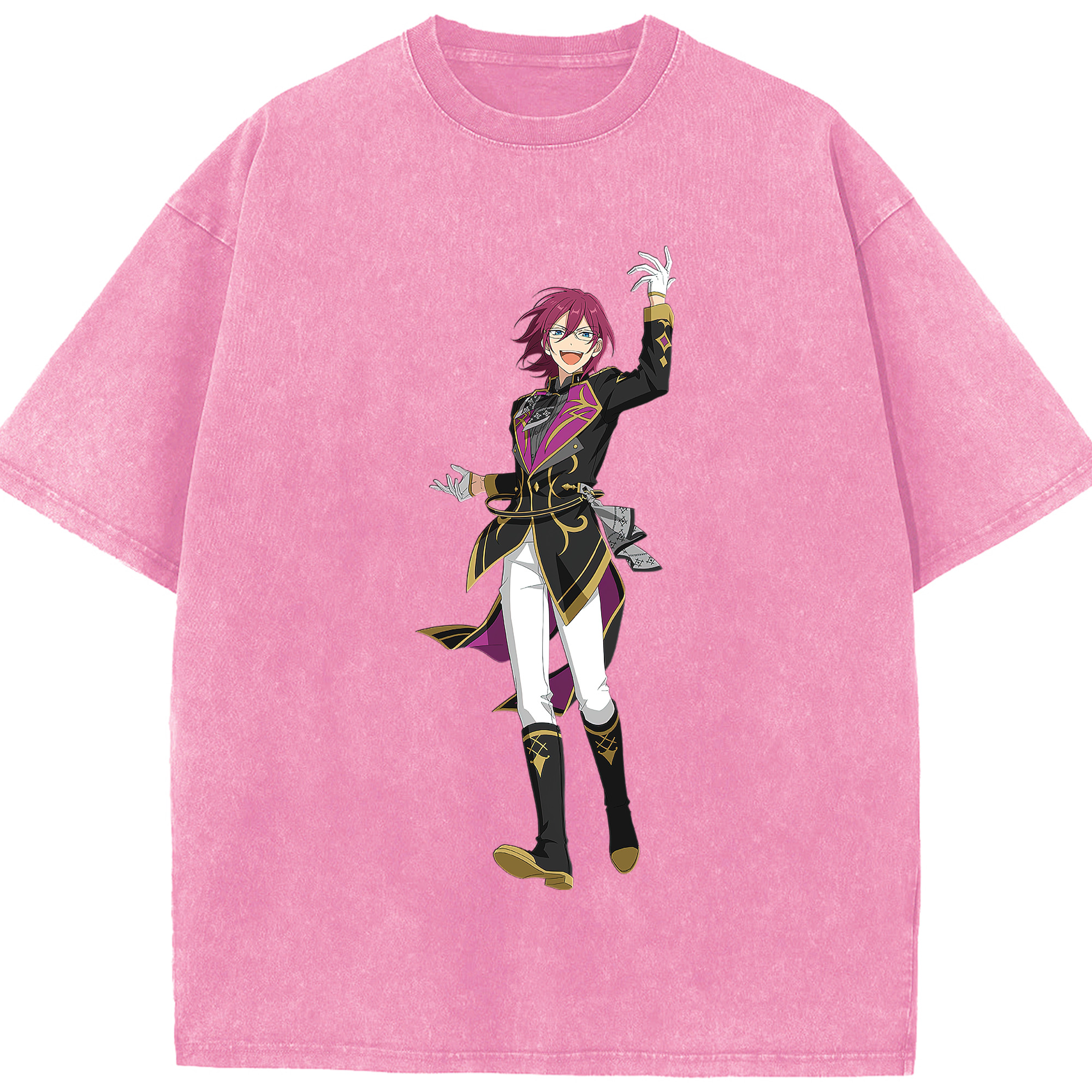（画像用） あんさんぶるスターズ! Ensemble Stars 綿100% ヴィンテージ風 半袖Tシャツ（フロントプリント）